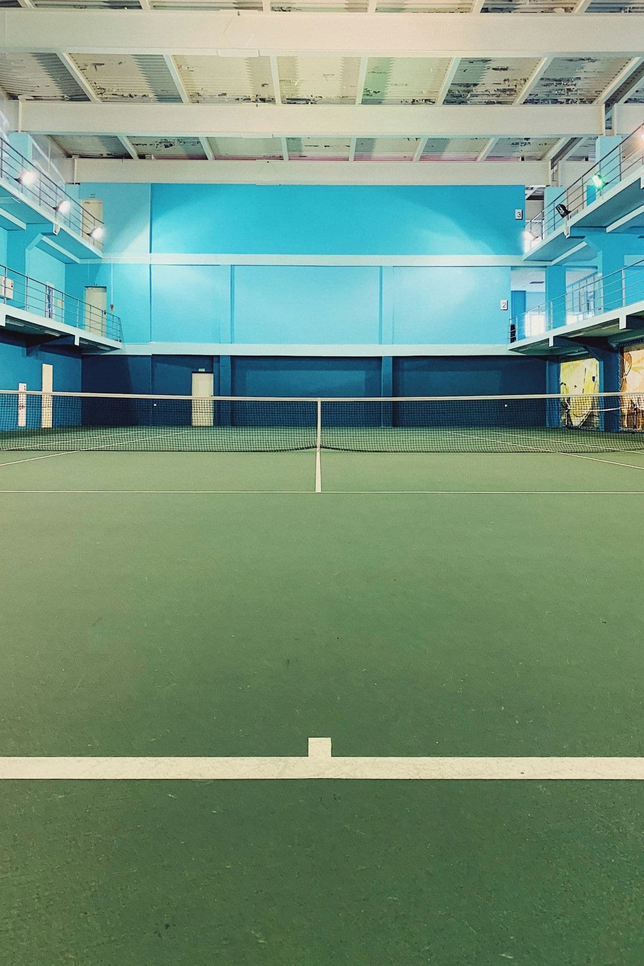 A newly-coated sport court.